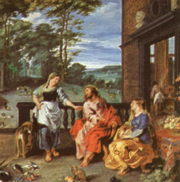 Peter Paul Rubens Christ at the House of Martha and mary Germany oil painting art